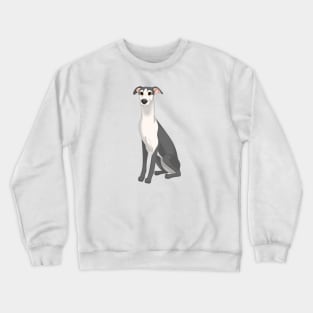 Black & White Whippet Dog Crewneck Sweatshirt